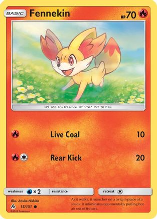 Fennekin (15) (15) 015/131  - Reverse Holofoil SM  Forbidden Light