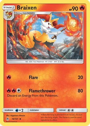 Braixen 016  SM  Forbidden Light