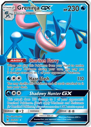 Greninja GX (Full Art) 120  - Holofoil SM  Forbidden Light