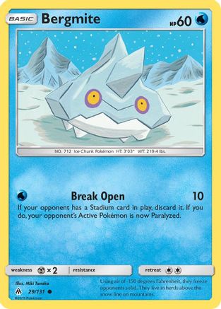Bergmite 029  - Reverse Holofoil SM  Forbidden Light