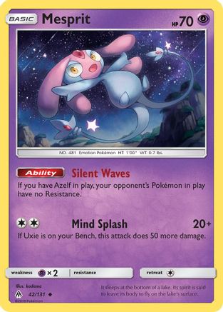 Mesprit 042/131  - Reverse Holofoil SM  Forbidden Light