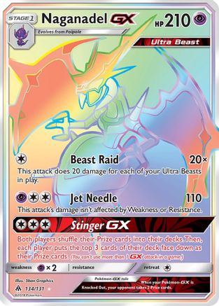 Naganadel GX (Secret) 134  - Holofoil SM  Forbidden Light
