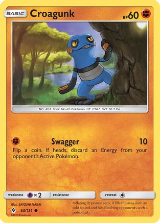 Croagunk 063  SM  Forbidden Light