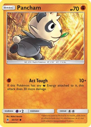 Pancham 065  - Reverse Holofoil SM  Forbidden Light
