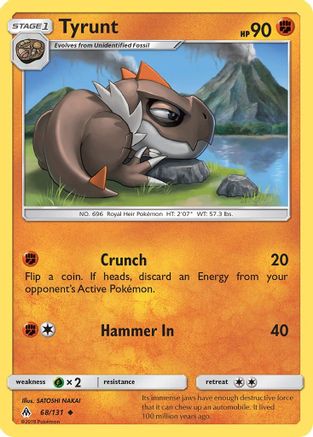 Tyrunt 068/131  - Reverse Holofoil SM  Forbidden Light