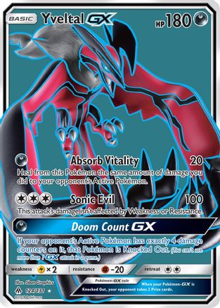 Yveltal GX (Full Art) 124  - Holofoil SM  Forbidden Light
