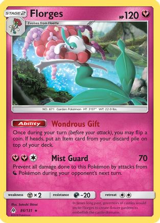 Florges 086/131  - Reverse Holofoil SM  Forbidden Light