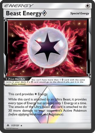 Beast Energy Prism Star 117/131  - Holofoil SM  Forbidden Light