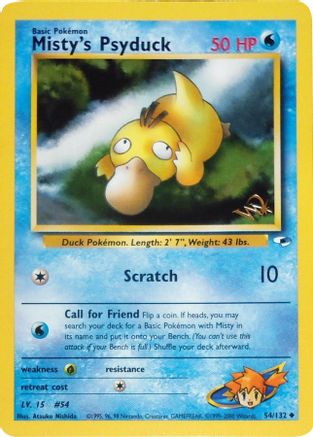 Misty's Psyduck [W Stamped] 054/132 WoTC Promo
