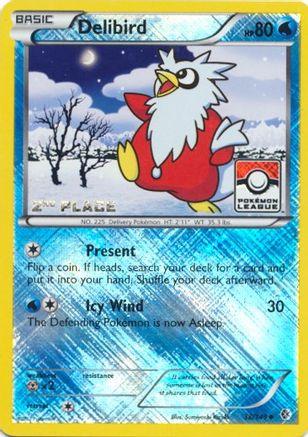 Delibird (Pokemon League) [2nd Place] 038/149  - Reverse Holofoil League & Championship Cards