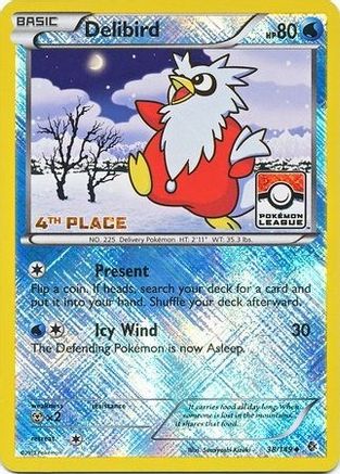 Delibird (Pokemon League) [4th Place] 038/149  - Reverse Holofoil League & Championship Cards