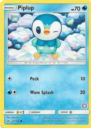 Piplup (11) 032  SM Trainer Kit Alolan Sandslash & Alolan Ninetales