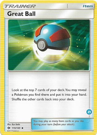 Great Ball (#21, Alolan Ninetales Half (#21, Alolan Ninetales Half-Deck) 021  SM Trainer Kit Alolan Sandslash & Alolan Ninetales