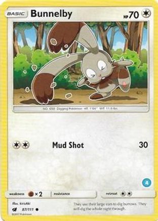 Bunnelby (4) 087  SM Trainer Kit Alolan Sandslash & Alolan Ninetales