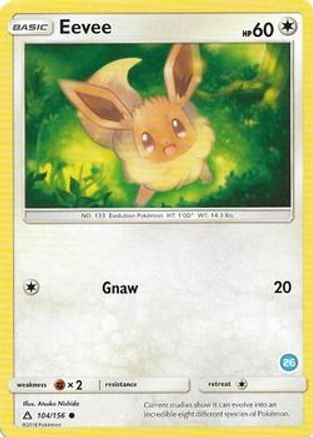 Eevee (26) 104  SM Trainer Kit Alolan Sandslash & Alolan Ninetales