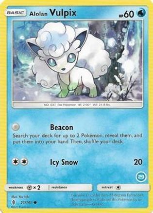 Alolan Vulpix (29) 021  SM Trainer Kit Alolan Sandslash & Alolan Ninetales