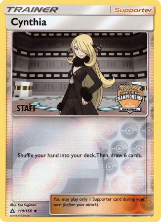 Cynthia (Regional Championships) [Staff] 119/156  - Reverse Holofoil League & Championship Cards