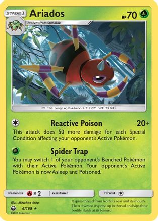 Ariados 006  - Reverse Holofoil SM  Celestial Storm