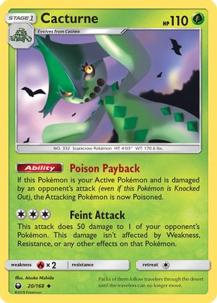 Cacturne 020  SM  Celestial Storm