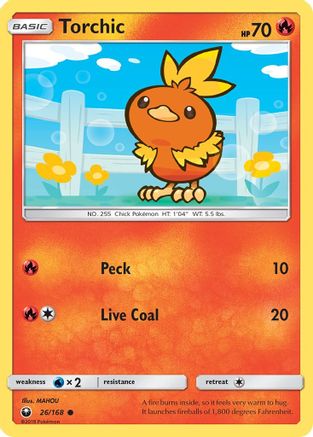 Torchic (26) (26) 026/168  SM  Celestial Storm