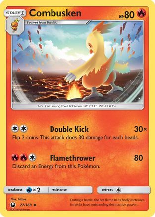 Combusken 027/168  SM  Celestial Storm