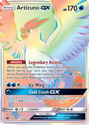 Articuno GX (Secret) 171  - Holofoil SM  Celestial Storm