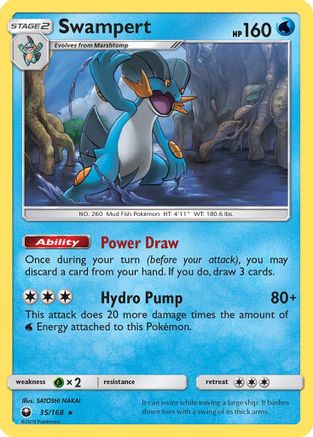 Swampert 035/168  SM  Celestial Storm