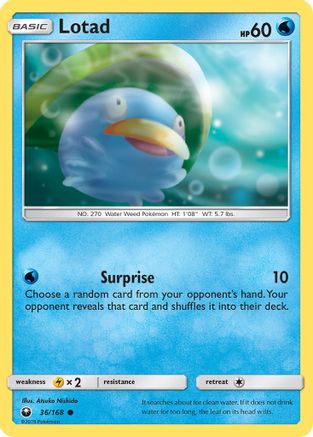 Lotad 036/168  SM  Celestial Storm