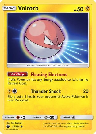 Voltorb 047/168  SM  Celestial Storm