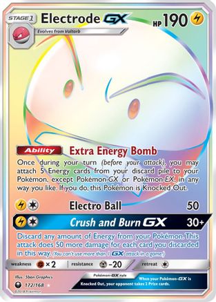 Electrode GX (Secret) 172  - Holofoil SM  Celestial Storm