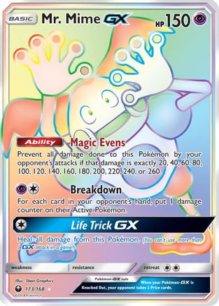 Mr. Mime GX (Secret) 173  - Holofoil SM  Celestial Storm