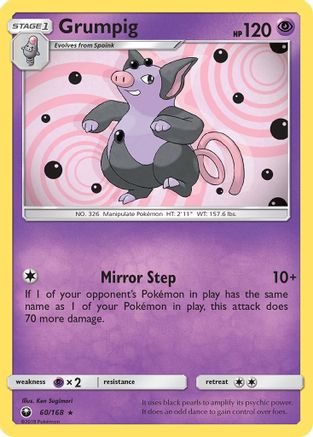 Grumpig 060  - Reverse Holofoil SM  Celestial Storm