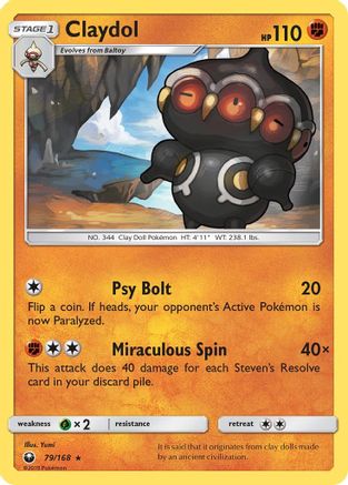 Claydol 079  - Reverse Holofoil SM  Celestial Storm