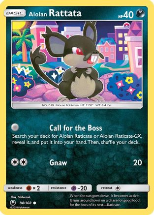 Alolan Rattata 084/168  SM  Celestial Storm