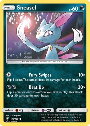 Sneasel 086/168  SM  Celestial Storm