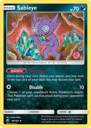 Sableye 088/168  - Reverse Holofoil SM  Celestial Storm