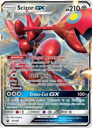 Scizor GX 090/168  - Holofoil SM  Celestial Storm