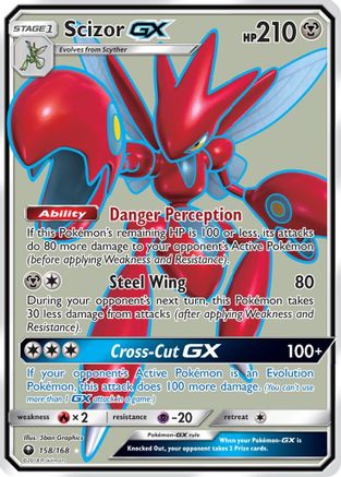 Scizor GX (Full Art) 158  - Holofoil SM  Celestial Storm