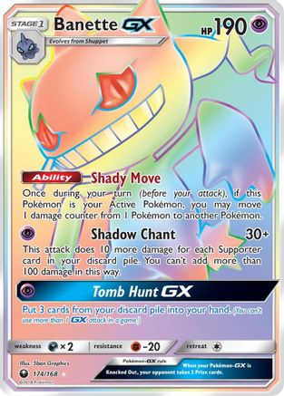 Banette GX (Secret) 174  - Holofoil SM  Celestial Storm