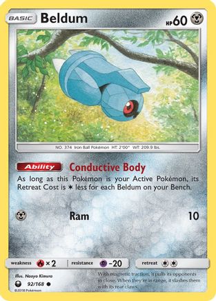 Beldum (92) (92) 092  - Reverse Holofoil SM  Celestial Storm