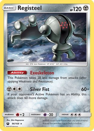 Registeel 096/168  - Reverse Holofoil SM  Celestial Storm