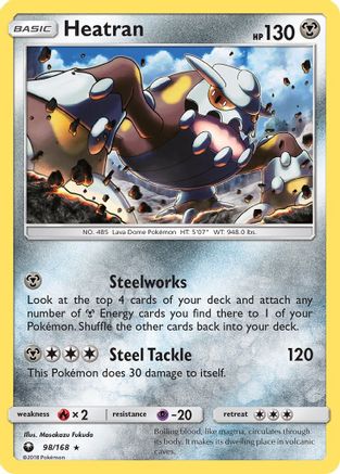 Heatran 098  - Reverse Holofoil SM  Celestial Storm