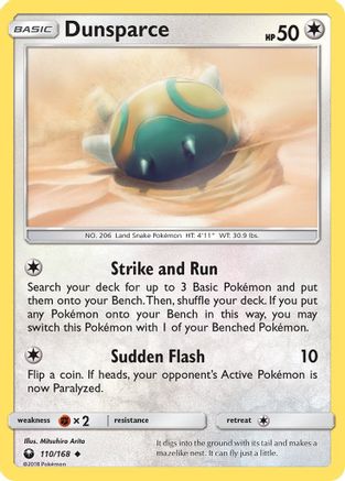 Dunsparce 110/168  SM  Celestial Storm
