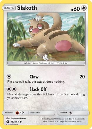 Slakoth 113  SM  Celestial Storm
