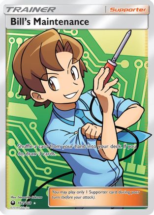 Bill's Maintenance (Full Art) 162  - Holofoil SM  Celestial Storm