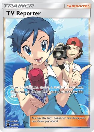 TV Reporter (Full Art) 167  - Holofoil SM  Celestial Storm
