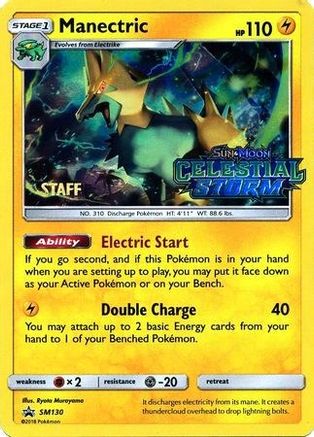 Manectric (Prerelease) [Staff] SM130  - Holofoil SM Promos