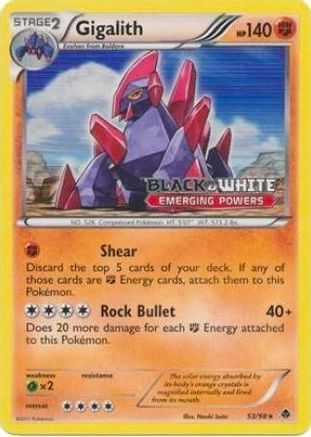 Gigalith (Prerelease) 053/98  - Holofoil Black and White Promos