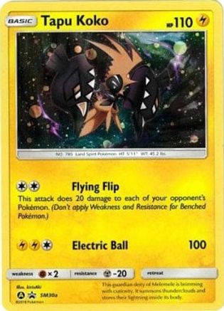 Tapu Koko SM30a  - Holofoil Alternate Art Promos