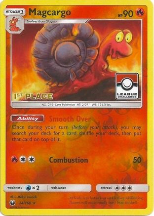 Magcargo (League Challenge) [1st Place] 024/168  - Reverse Holofoil League & Championship Cards